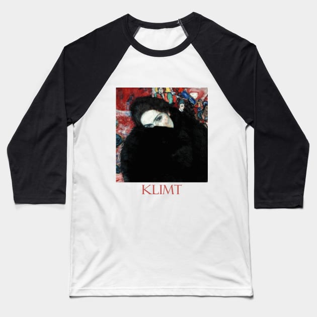 Lady with Clutch (1916) by Gustav Klimt Baseball T-Shirt by Naves